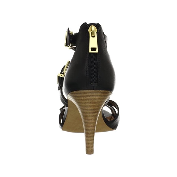 JESSICA SIMPSON Black Leather Strappy Heels - Picture 6 of 7